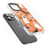 Orange Halloween Pattern Impact Magsafe Phone Case for iPhone 16 Pro, iPhone 16 Pro Max