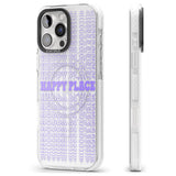 iPhone 16 Pro Max Happy Place (Purple) Black Impact Phone Case + Magsafe