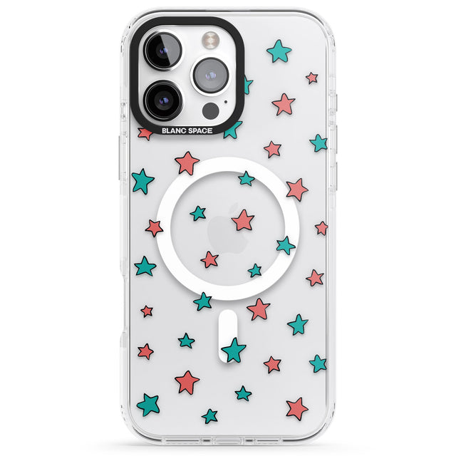 iPhone 16 Pro Max Heartstopper Stars Pattern Black Impact Phone Case