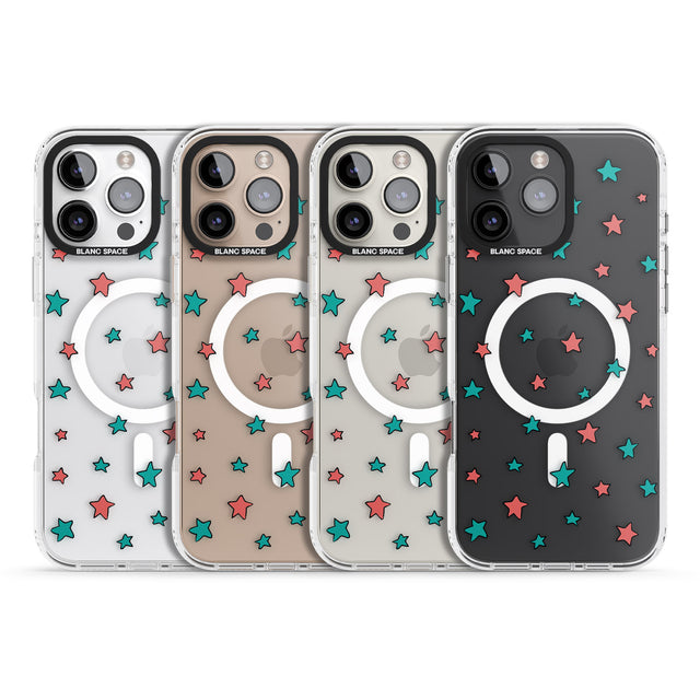 iPhone 16 Pro Max Heartstopper Stars Pattern Black Impact Phone Case