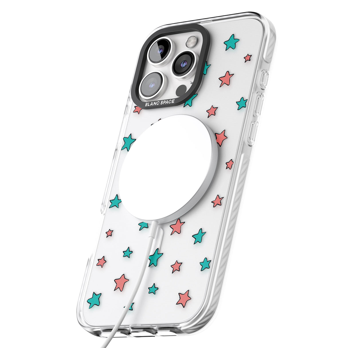 iPhone 16 Pro Max Heartstopper Stars Pattern Black Impact Phone Case