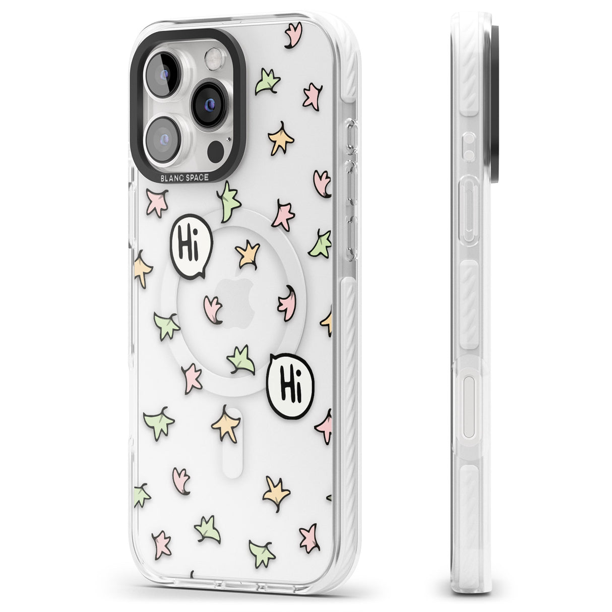 iPhone 16 Pro Max Heartstopper Leaves Pattern Black Impact Phone Case