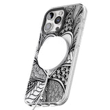 iPhone 16 Pro Max Black Henna Heart Black Impact Phone Case