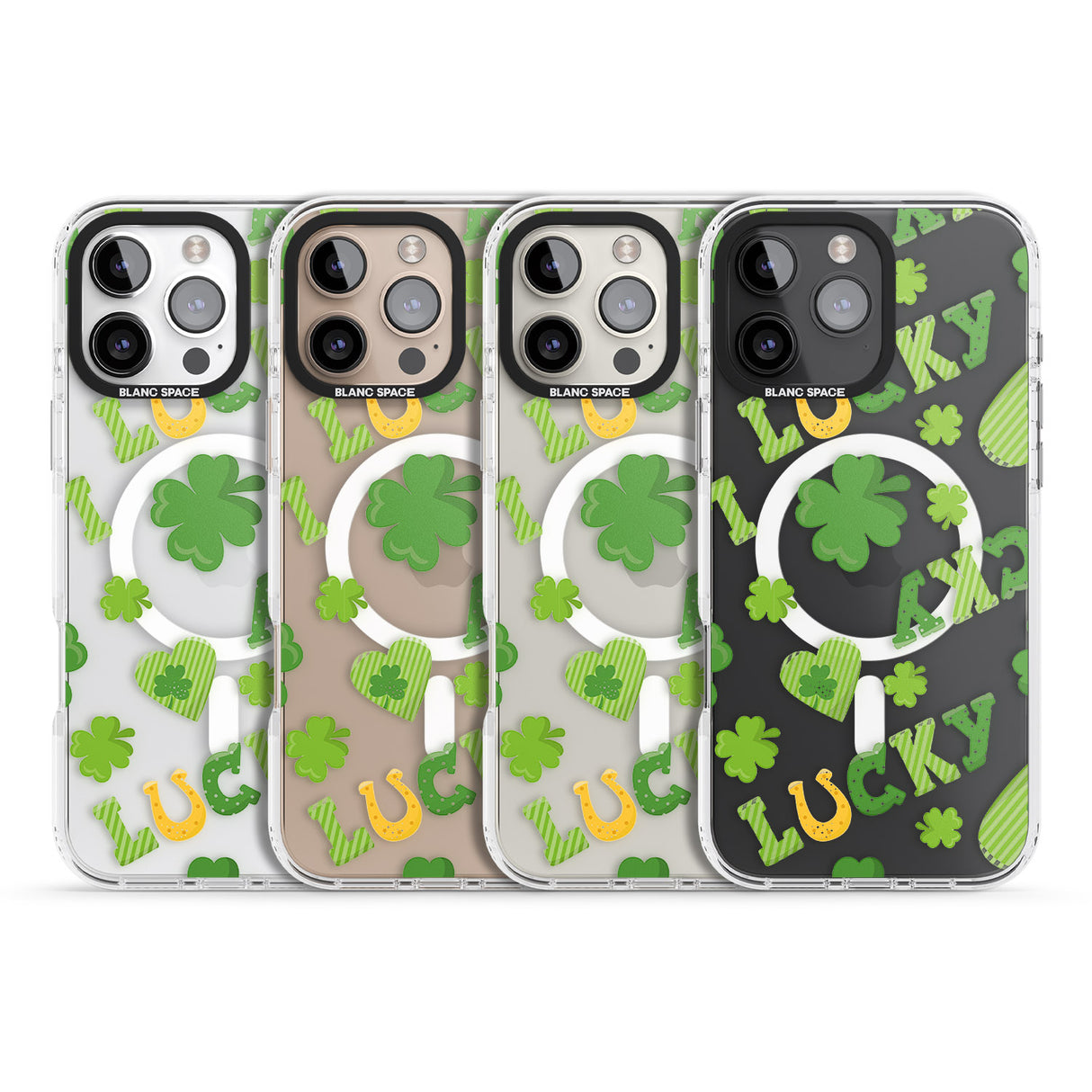 iPhone 16 Pro Max Lucky Irish Clover Black Impact Phone Case