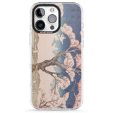 iPhone 16 Pro Max Vintage Japanese Illustrations Cherry Tree Black Impact Phone Case