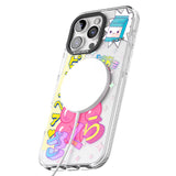 iPhone 16 Pro Max Kawaii Pink Bear Collage Clear Impact Phone Case + Magsafe