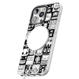 iPhone 16 Pro Max Checkerboard Heads Black Impact Phone Case