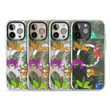 iPhone 16 Pro Max Colourful Tiger Jungle Cat Pattern Black Impact Phone Case