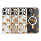 iPhone 16 Pro Max Clear Tiger Jungle Cat Pattern Black Impact Phone Case