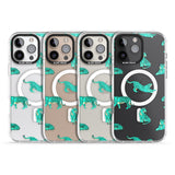 iPhone 16 Pro Max Turquoise Tiger Jungle Cat Pattern Black Impact Phone Case