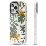 iPhone 16 Pro Max Two Jaguars & Foliage Jungle Cat Pattern Black Impact Phone Case