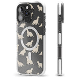 iPhone 16 Pro Max Adorable Dinosaurs Pattern (Clear) Black Impact Phone Case