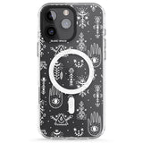 iPhone 16 Pro Max Black Tribal Palms Black Impact Phone Case