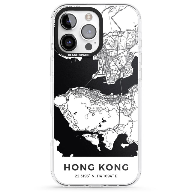 iPhone 16 Pro Max Map of Hong Kong Black Impact Phone Case