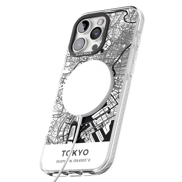 iPhone 16 Pro Max Map of Tokyo, Japan Black Impact Phone Case