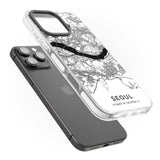 iPhone 16 Pro Max Map of Seoul, South Korea Black Impact Phone Case