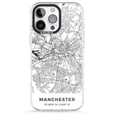 iPhone 16 Pro Max Map of Manchester, England Black Impact Phone Case