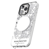 iPhone 16 Pro Max Map of Manchester, England Black Impact Phone Case