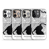 iPhone 16 Pro Max Map of Jacksonville, Florida Black Impact Phone Case