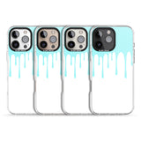 iPhone 16 Pro Max Melted Effect: Teal & White Black Impact Phone Case