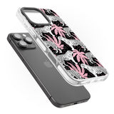 iPhone 16 Pro Max White Tigers on Black Pattern Black Impact Phone Case