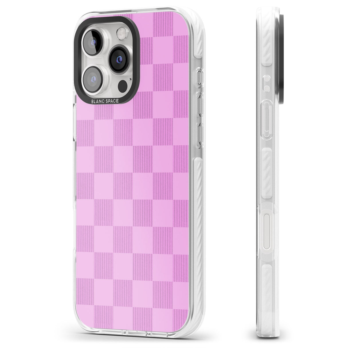 iPhone 16 Pro Max BUBBLEGUM CHECKERED Black Impact Phone Case + Magsafe