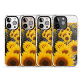 iPhone 16 Pro Max Sunflower Field Photograph Black Impact Phone Case