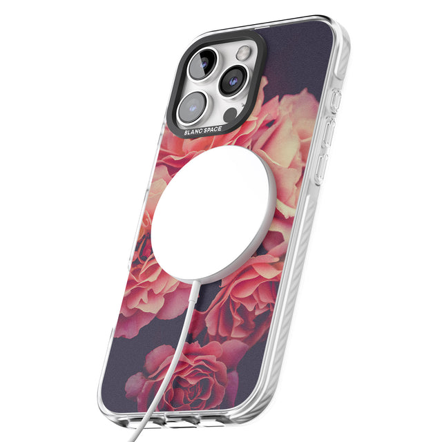 iPhone 16 Pro Max Pink Roses Photograph Black Impact Phone Case