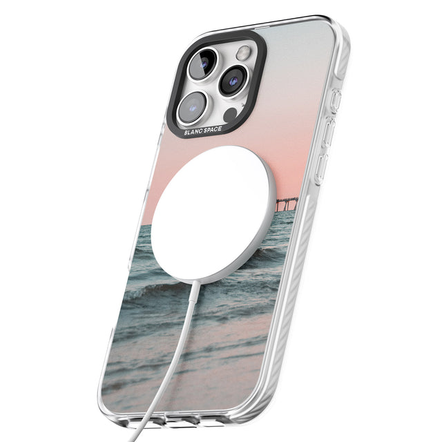 iPhone 16 Pro Max Beach Pier Photograph Black Impact Phone Case