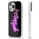 iPhone 16 Pro Max Good Vibes Only Pink Neon Black Impact Phone Case