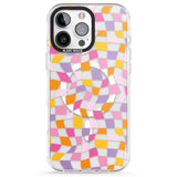 iPhone 16 Pro Max Wonky Squares Pattern Black Impact Phone Case