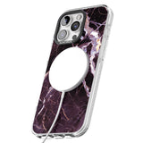 iPhone 16 Pro Max Black, Purple & Yellow shattered Marble Black Impact Phone Case