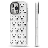 iPhone 16 Pro Max Panda Face Pattern Black Impact Phone Case