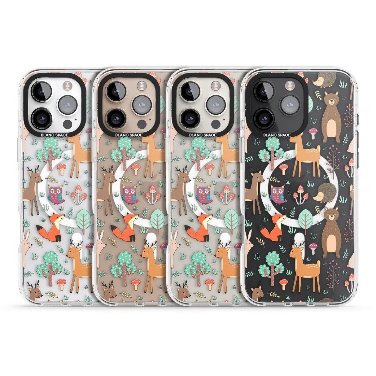 iPhone 16 Pro Max Wildlife Pattern Black Impact Phone Case