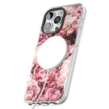 iPhone 16 Pro Max Pink Peonies Black Impact Phone Case