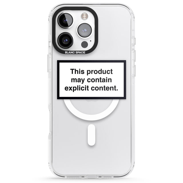 iPhone 16 Pro Max Contains Explicit Content Black Impact Phone Case