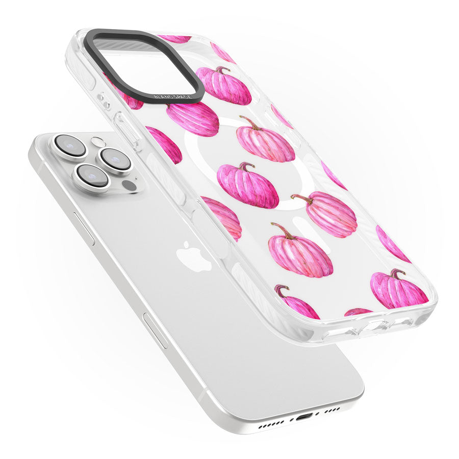 Pink Pumpkins Impact Magsafe Phone Case for iPhone 16 Pro, iPhone 16 Pro Max