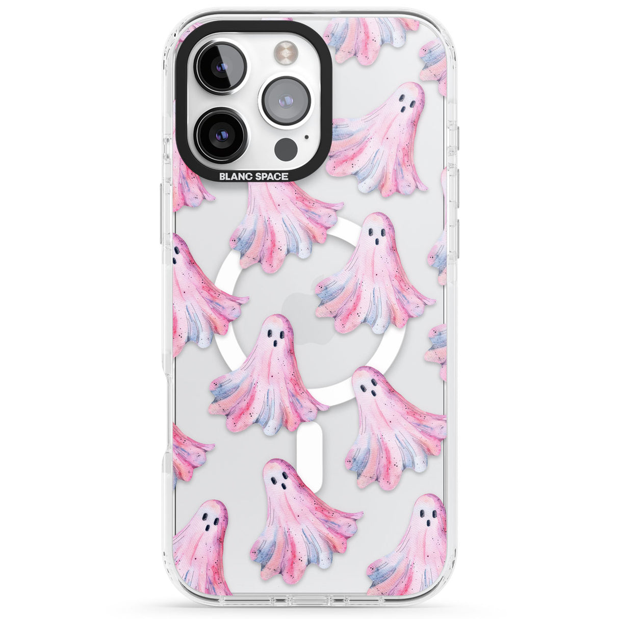 Pink Ghosts Impact Magsafe Phone Case for iPhone 16 Pro, iPhone 16 Pro Max