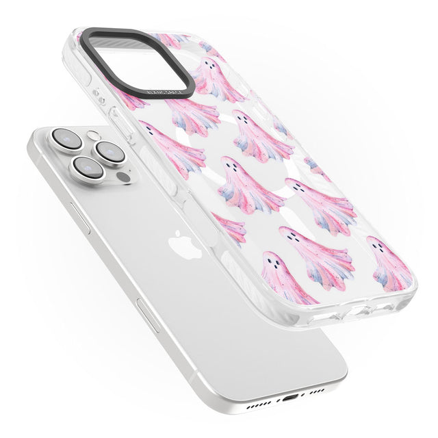 Pink Ghosts Impact Magsafe Phone Case for iPhone 16 Pro, iPhone 16 Pro Max