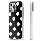 iPhone 16 Pro Max Chic Black Polka Dot Black Impact Phone Case