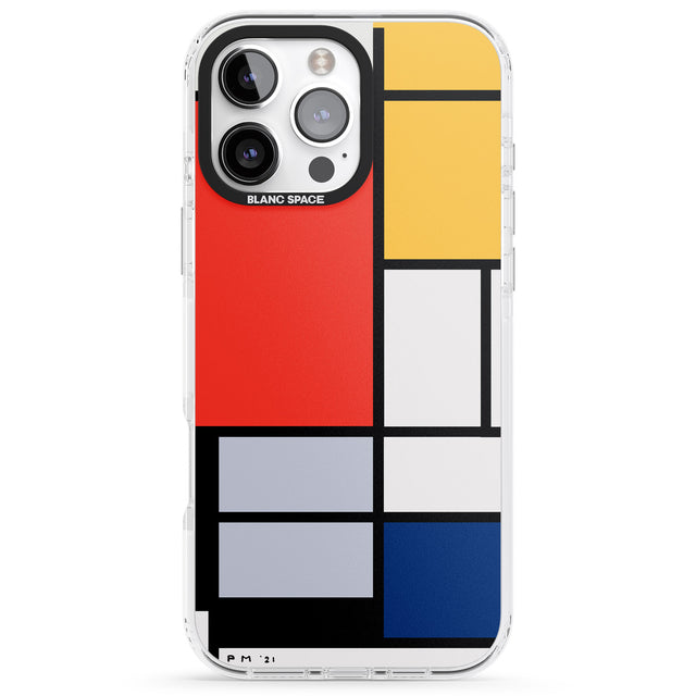 iPhone 16 Pro Max Piet Mondrian's Composition Black Impact Phone Case