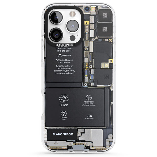 iPhone 16 Pro Max Circuit Board Black Impact Phone Case