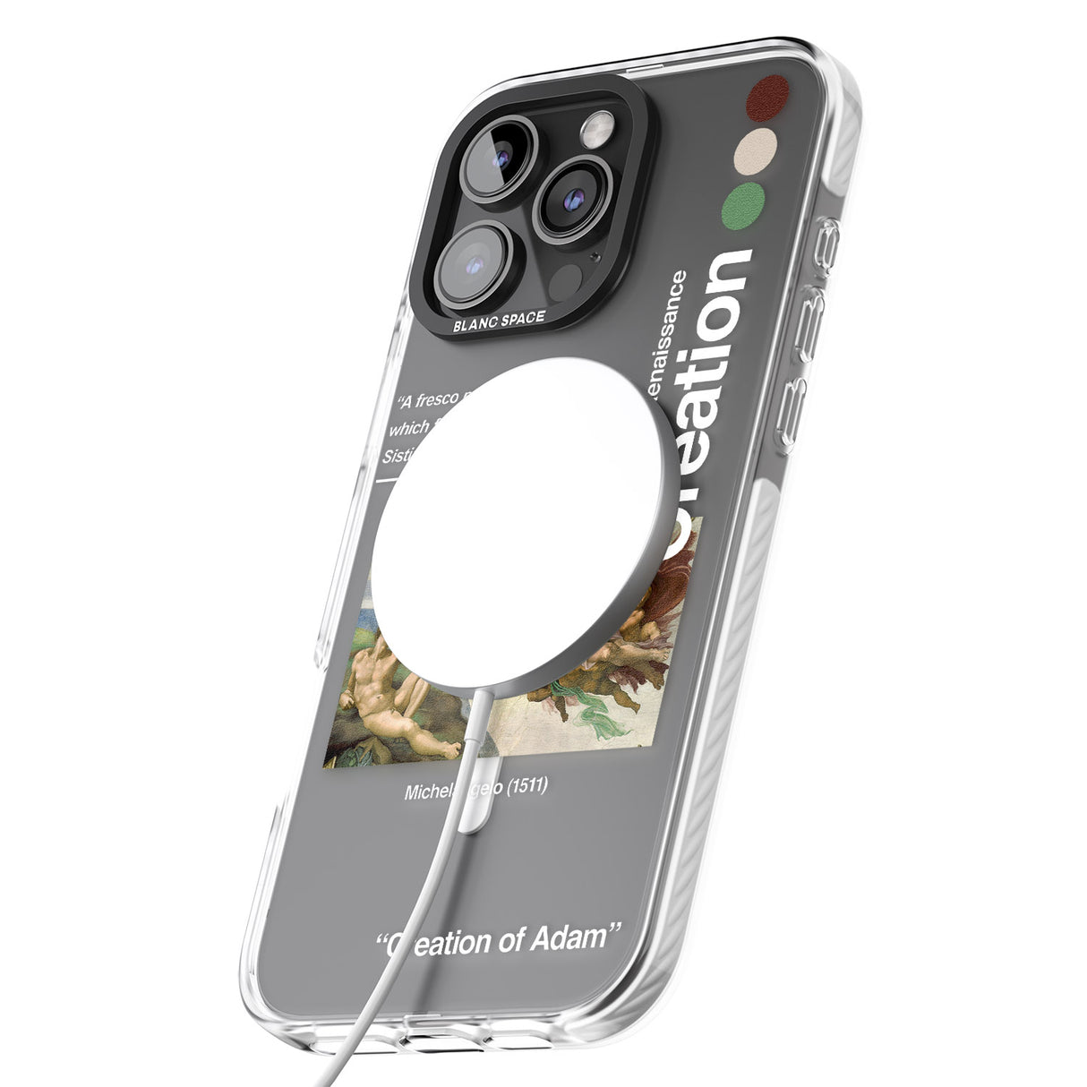 iPhone 16 Pro Max Creation of Adam - Michelangelo Black Impact Phone Case