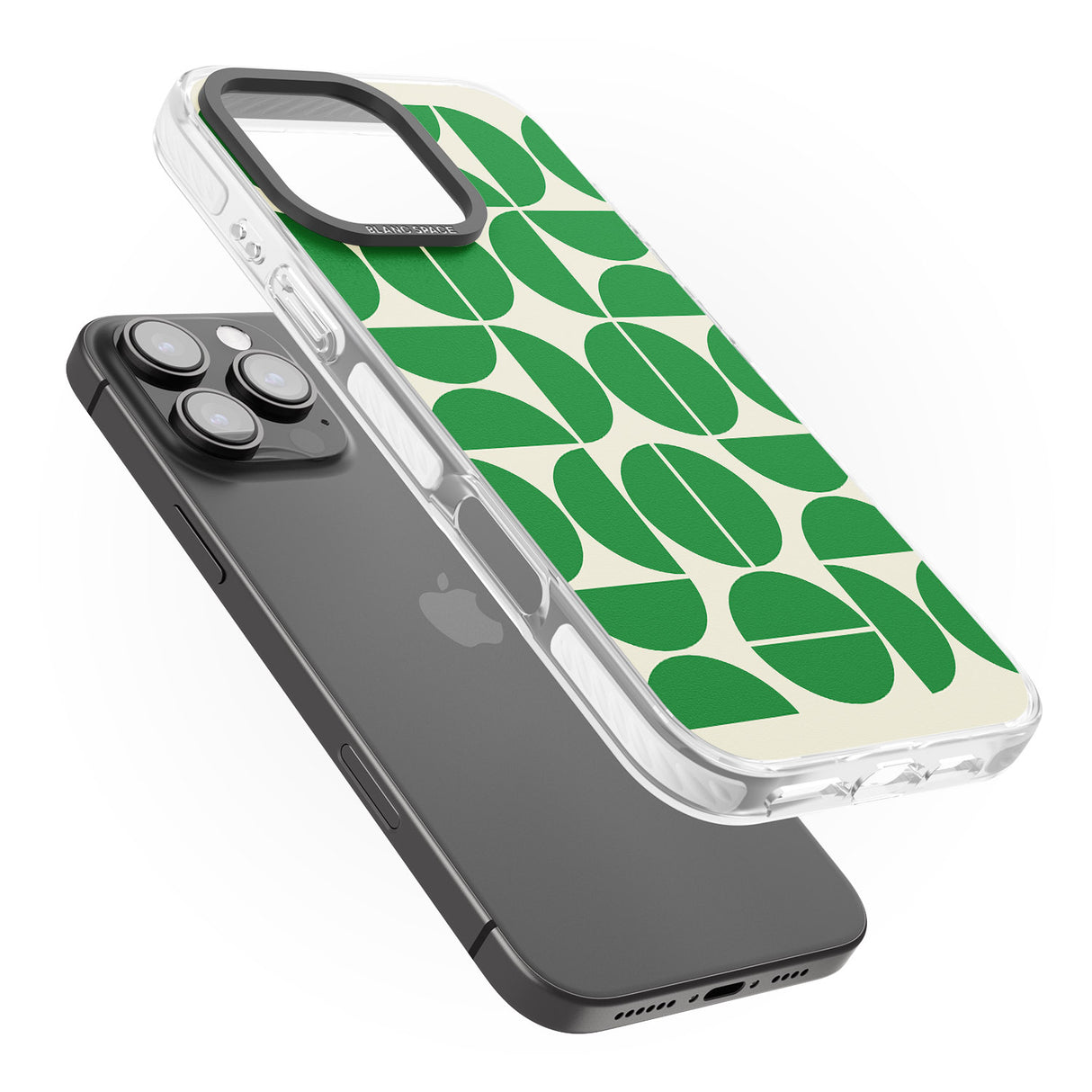 iPhone 16 Pro Max Retro Green Circles Black Impact Phone Case