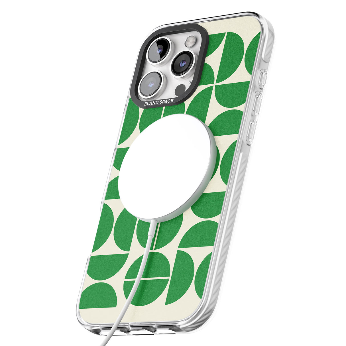 iPhone 16 Pro Max Retro Green Circles Black Impact Phone Case