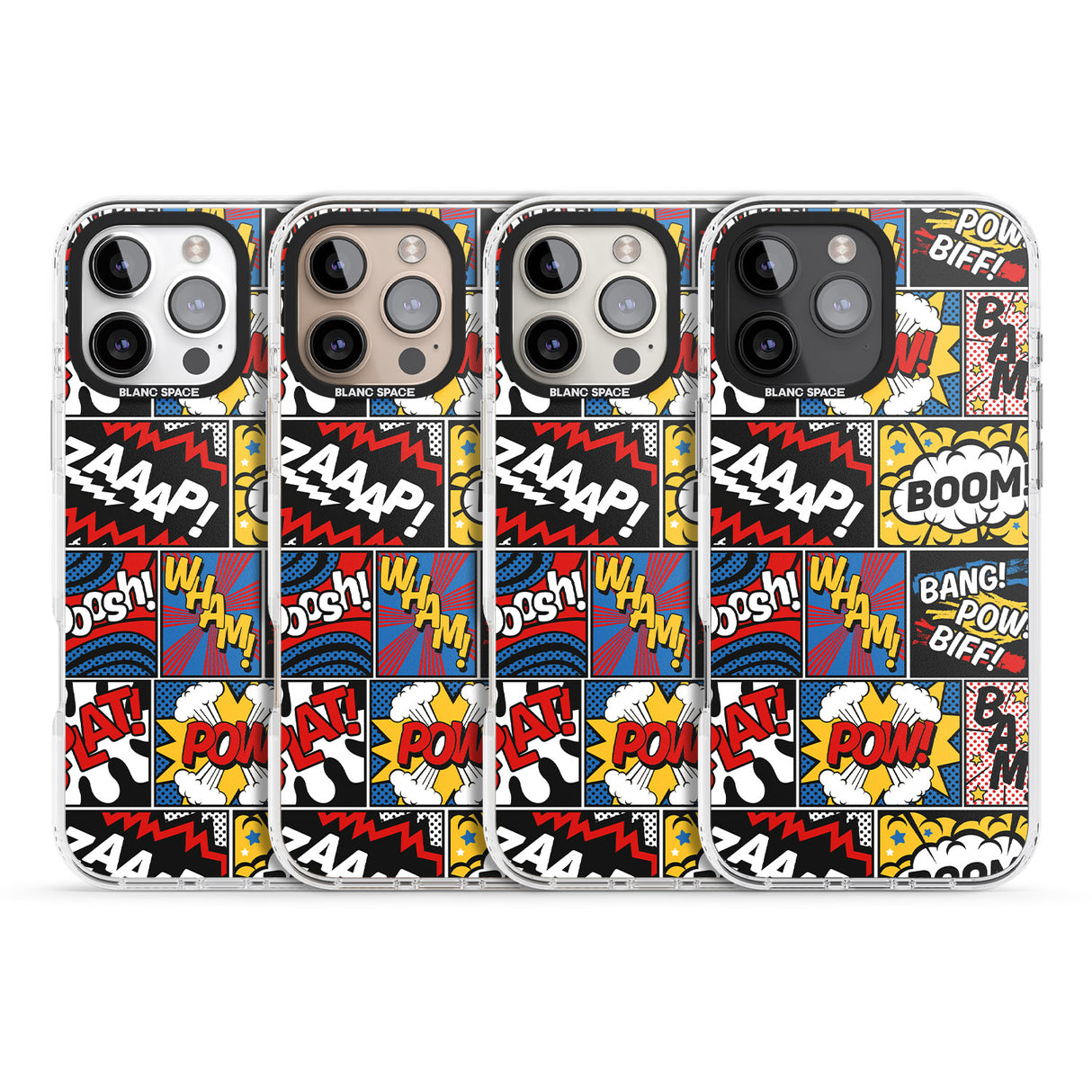 iPhone 16 Pro Max Onomatopoeia Black Impact Phone Case