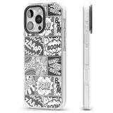 iPhone 16 Pro Max Onomatopoeia (Black & White) Black Impact Phone Case