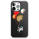 iPhone 16 Pro Max Astronaut Balloon Planets Black Impact Phone Case