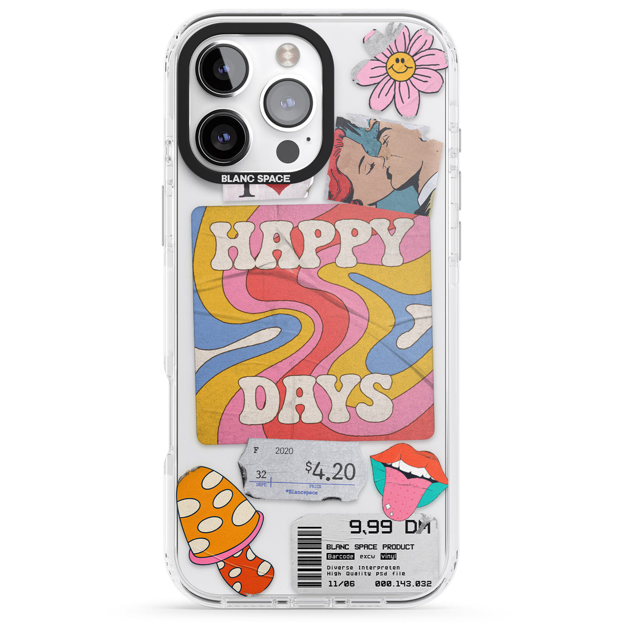 iPhone 16 Pro Max Groovy Trip Black Impact Phone Case