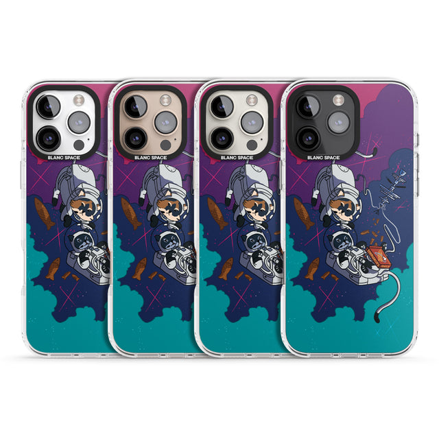 iPhone 16 Pro Max Cats In Space Black Impact Phone Case